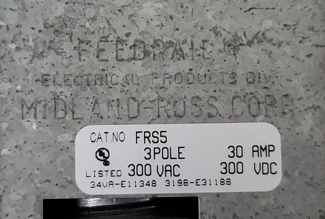 FEEDRAIL FRS5 TROLLEY BODY 30AMP 3POLE