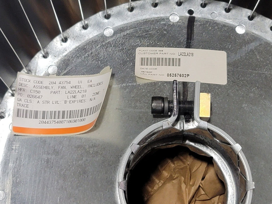 NEW UNITED TECHNOLOGY LA 22LA 218 BLOWER WHEEL LA22LA218