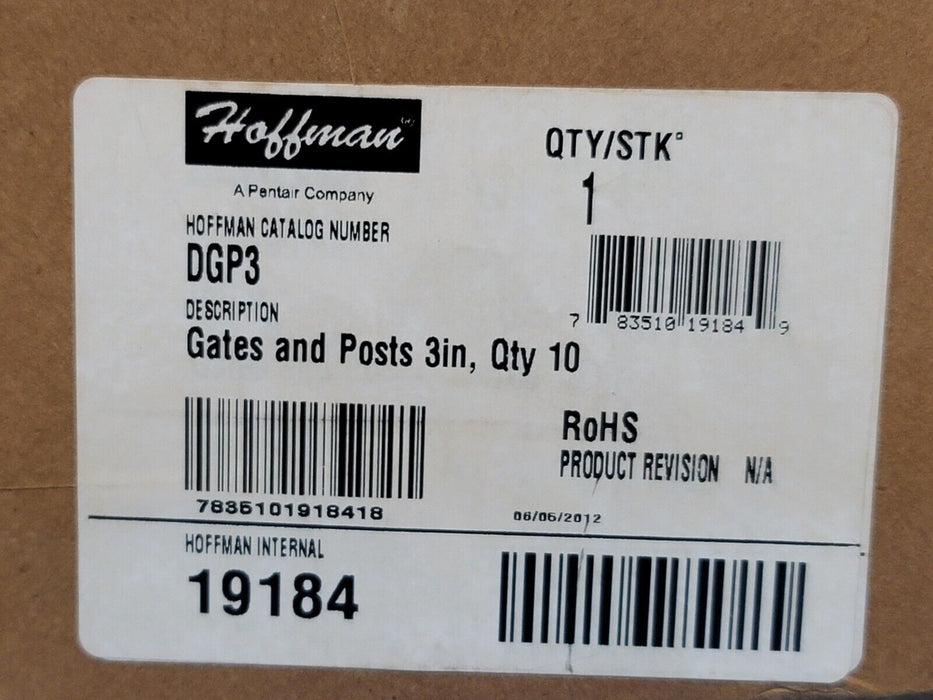 NIB HOFFMAN DGP3 GATES AND POSTS 3IN, QTY 10