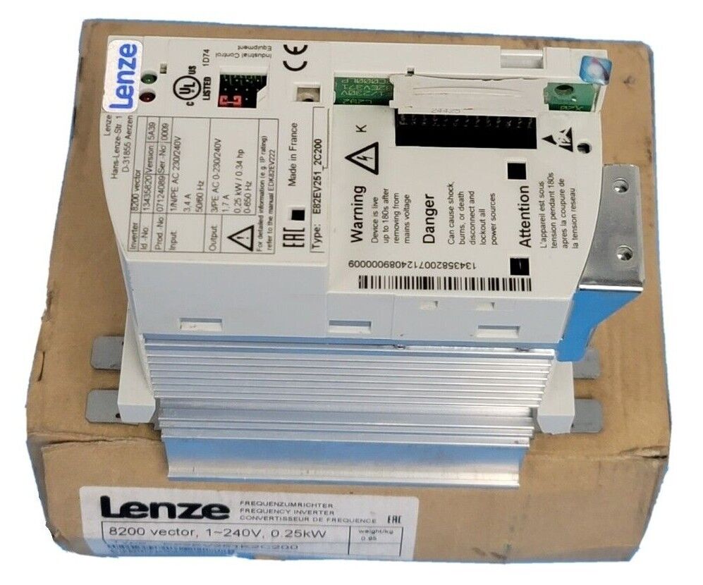 LENZE E82EV251K2C200 FREQUENCY INVERTER INVERTER SERIES 8200 VECTOR