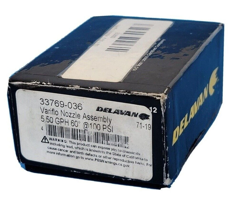 LOT OF 2 DELAVAN 33769-036 VARIFLO NOZZLE ASSEMBLIES 5.50 GPH