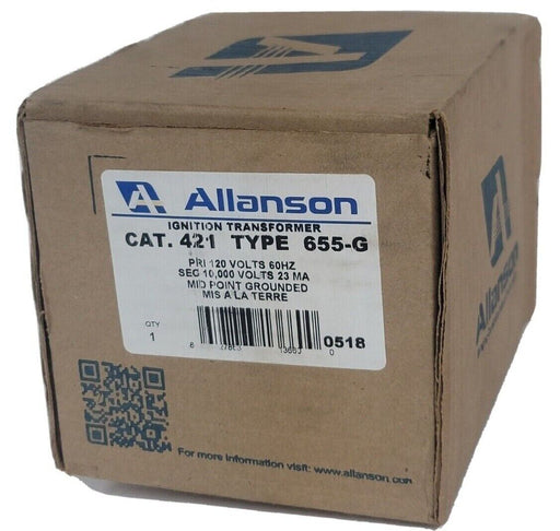 NIB ALLANSON 421-655-G IGNITION TRANSFORMER CAT 421 TYPE 655-G PRI 12V 60HZ
