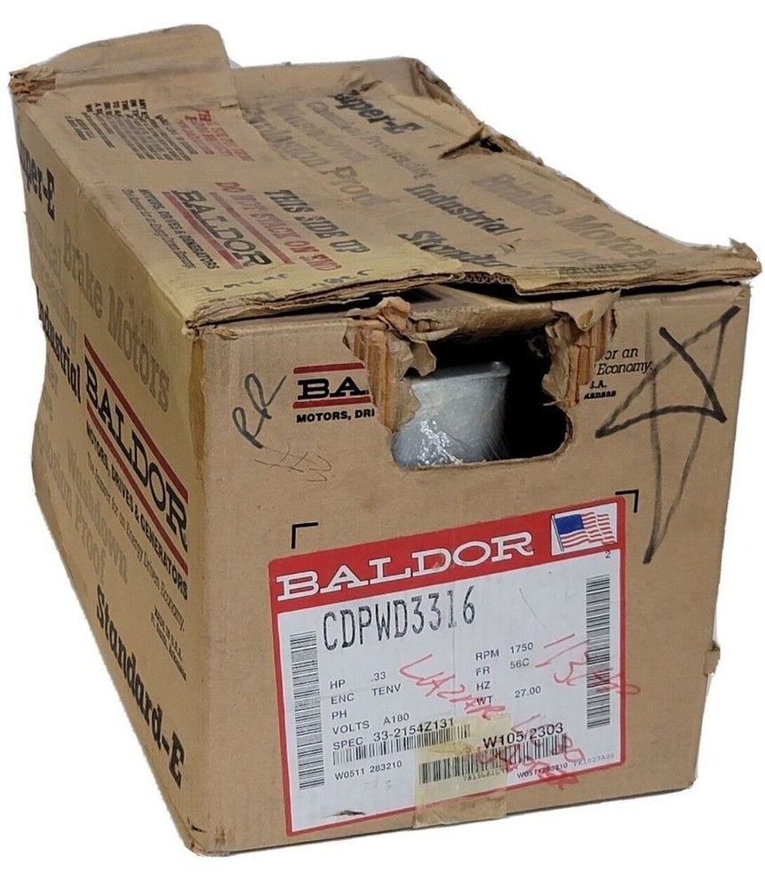 NEW ABB BALDOR CDPWD3316 1/3HP ELECTRIC MOTOR 1750RPM 33-2154Z131 TENV