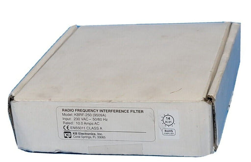 NIB KB ELECTRONICS KBRF-250 (9509A) RADIO FREQUENCY INTERFERENCE FILTER