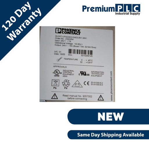 NEW PHOENIX CONTACT QUINT-UPS/24DC/24DC/5/1.3AH POWER SUPPLY 2320254