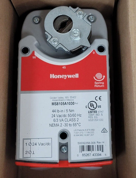 NEW HONEYWELL ZELIX MS8105A1030 DIRECT COUPLED ACTUATOR 2 POSITION SPRING RETURN