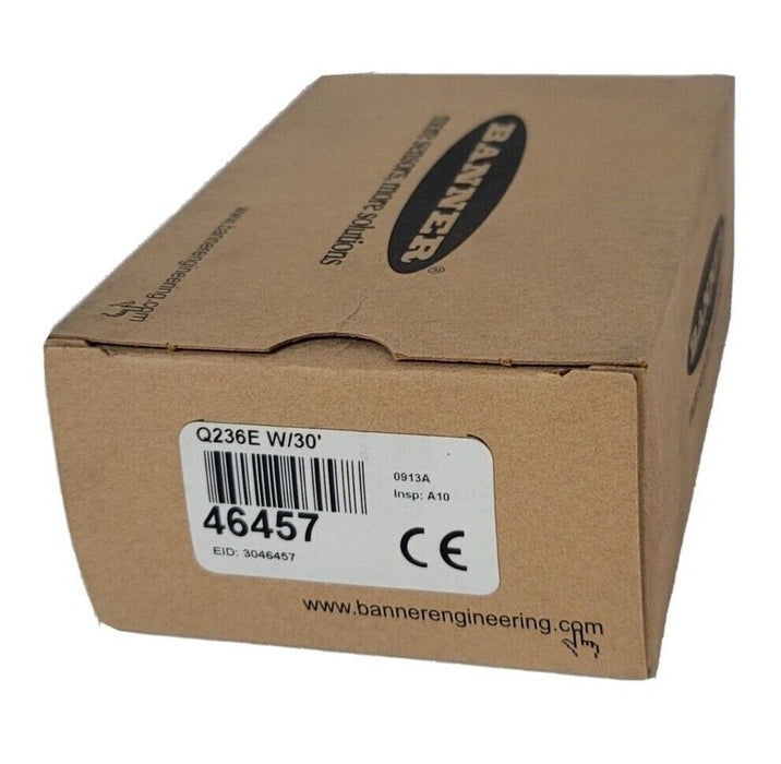 NIB BANNER Q236E W/30' PHOTOELECTRIC EMITTER 10-30VDC W/30 FOOT CABLE 46457