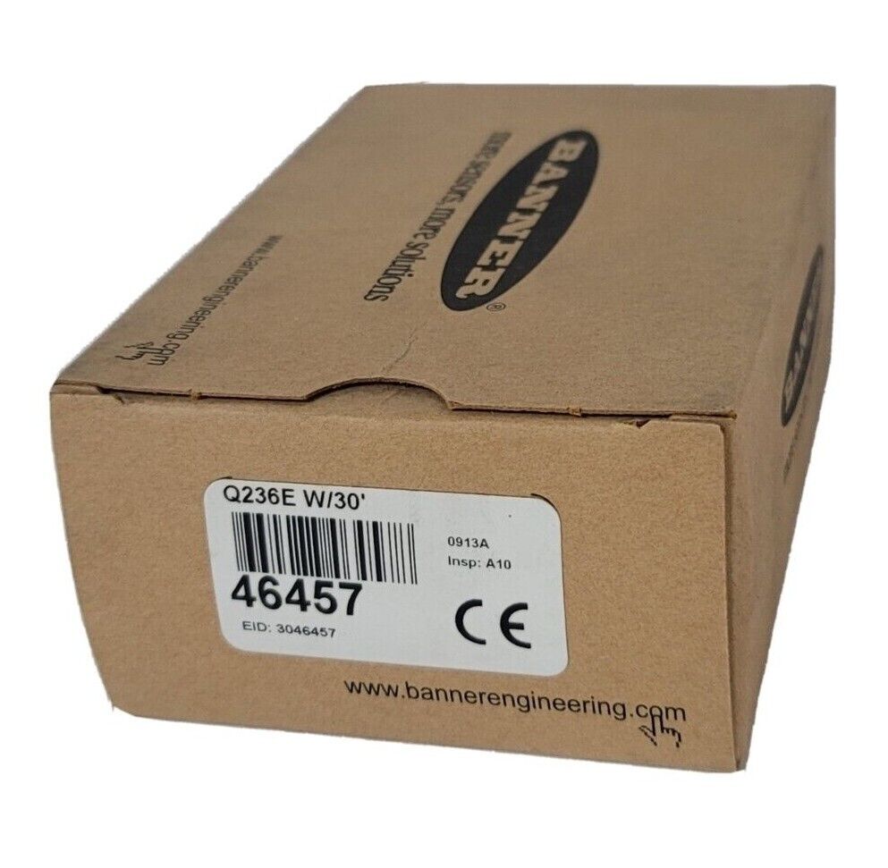 NIB BANNER Q236E W/30' PHOTOELECTRIC EMITTER 10-30VDC W/30 FOOT CABLE 46457