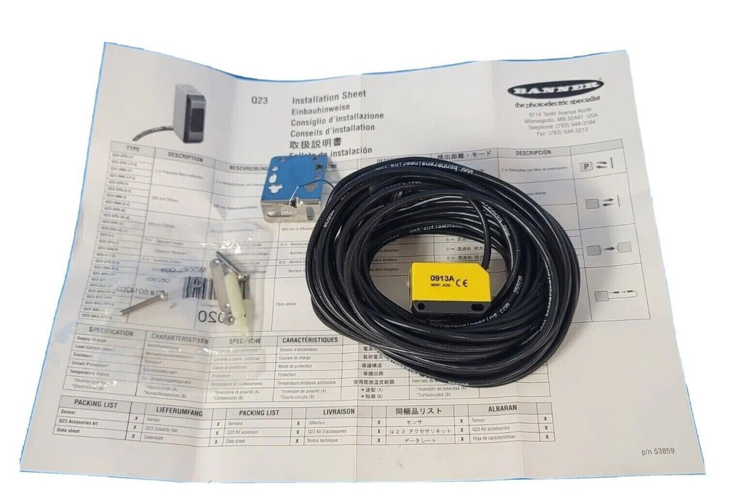 NIB BANNER Q236E W/30' PHOTOELECTRIC EMITTER 10-30VDC W/30 FOOT CABLE 46457
