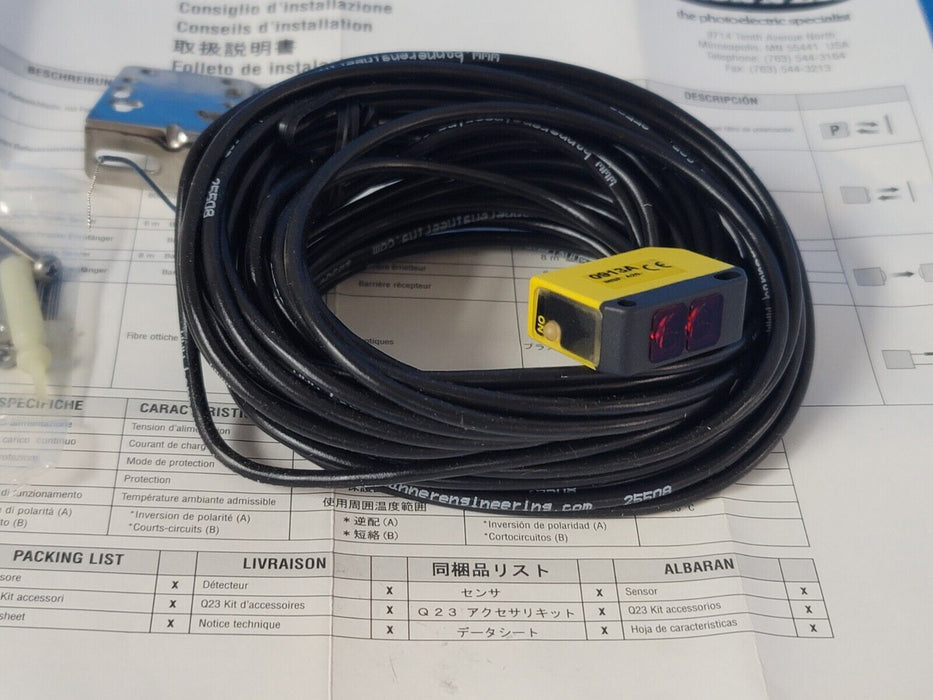 NIB BANNER Q236E W/30' PHOTOELECTRIC EMITTER 10-30VDC W/30 FOOT CABLE 46457