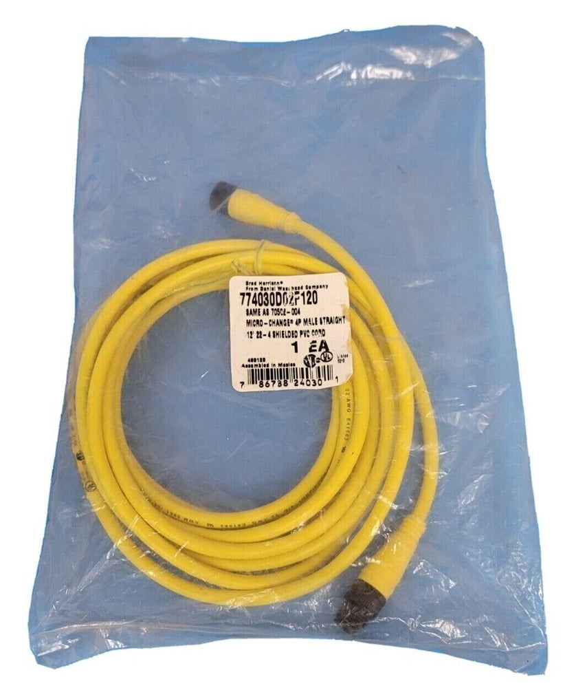 NEW BRAD HARRISON 774030D02F120 MICRO-CHANGE 4P MALE STRAIGHT CABLE