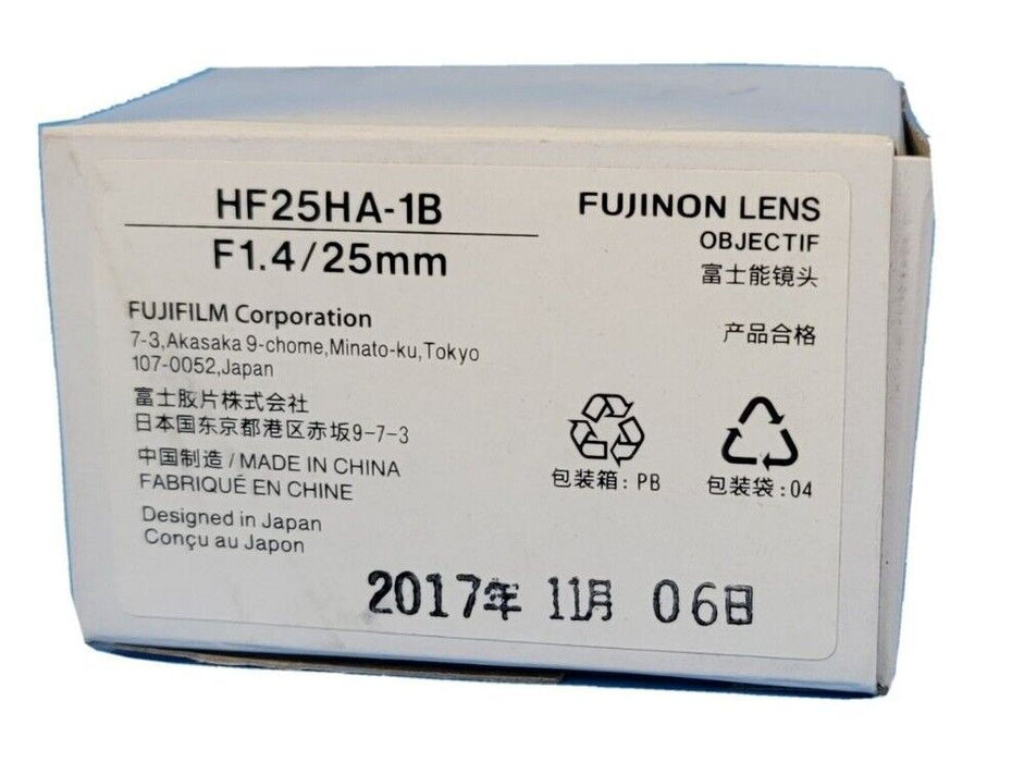 NIB DATALOGIC LNS-1125 25MM C-MOUNT LENS 93ACC1797, HF25HA-1B FUJION LENS