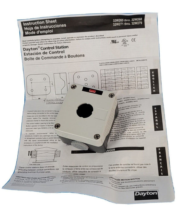 NIB DAYTON 32W278 CONTROL STATION
