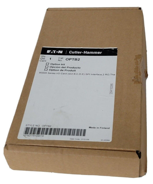 NEW EATON CUTLER HAMMER OPTB2 9000X SERIES I/O CARD OPTION KIT SPI INTERFACE