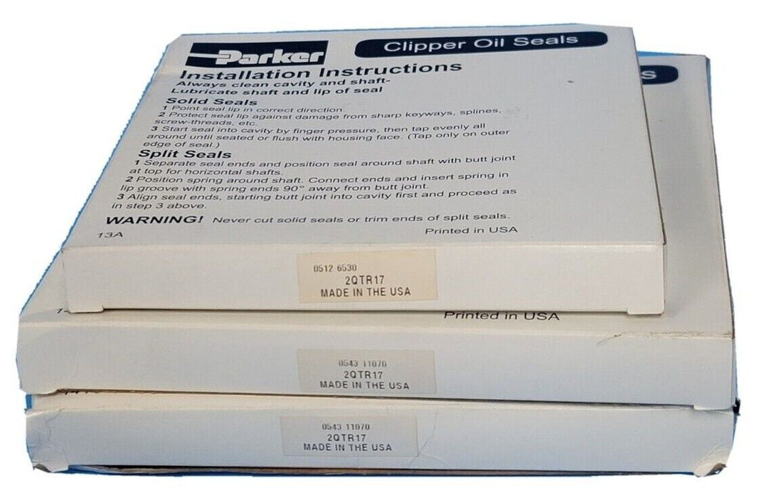 LOT OF 3 NIB PARKER 2QTR17 OIL SEALS