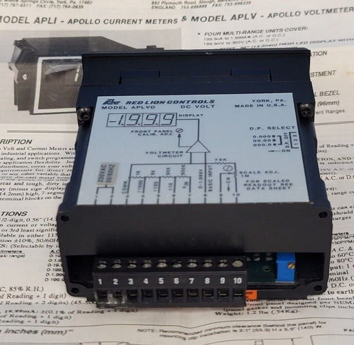 NEW RED LION APLVD410 PANEL VOLTMETER MODEL APLVD