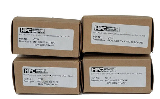 LOT OF 4 NEW HOMEWOOD PRODUCTS HPC OTTF INDICATOR LIGHTS TX TYPE 120V 60Hz