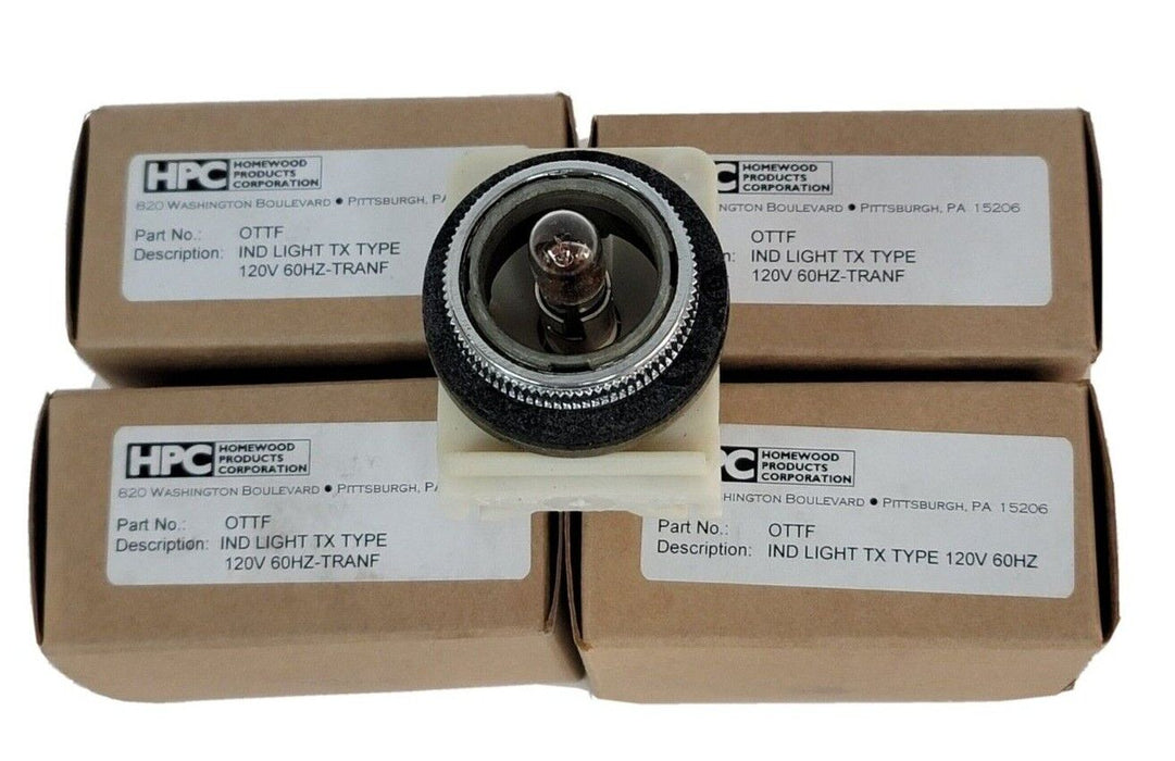 LOT OF 4 NEW HOMEWOOD PRODUCTS HPC OTTF INDICATOR LIGHTS TX TYPE 120V 60Hz