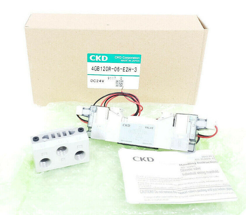 NIB CKD 4GB120R-06-E2H-3 SOLENOID VALVE, 4G SERIES, 24VDC, 4GB120R06E2H3
