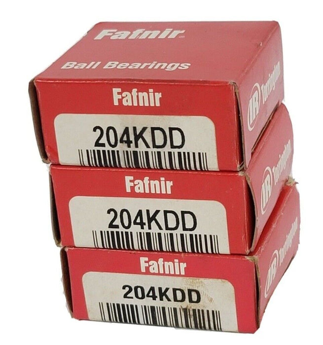 LOT OF 3 NIB TORRINGTON FAFNIR 204KDD RADIAL/DEEP GROOVE BALL BEARINGS