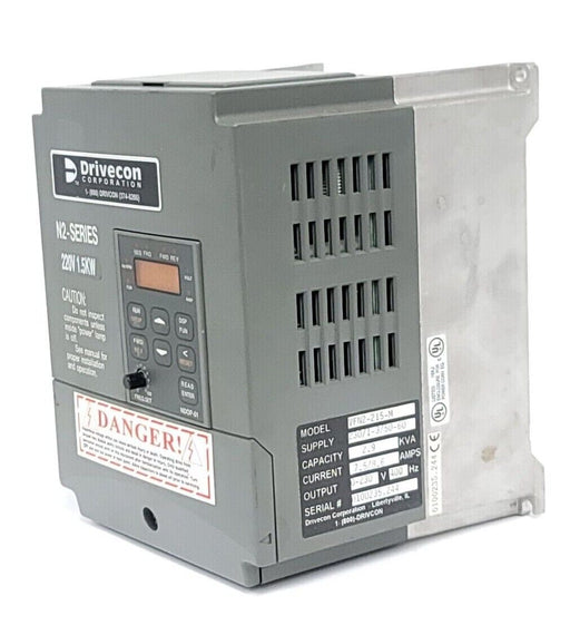 DRIVECON VFN2-215-M N2-SERIES DRIVE 1.5kW/2HP 220V VFN2215M W/ KEYPAD NDOP-01