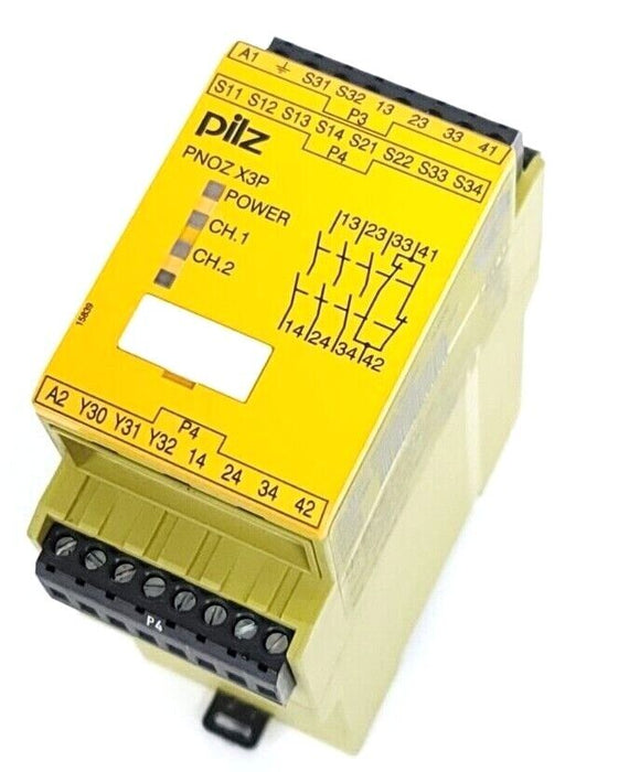 PILZ PNOZ X3P 24-240VACDC 3n/o 1n/c 1so SAFETY RELAY 777313 PNOZX3P