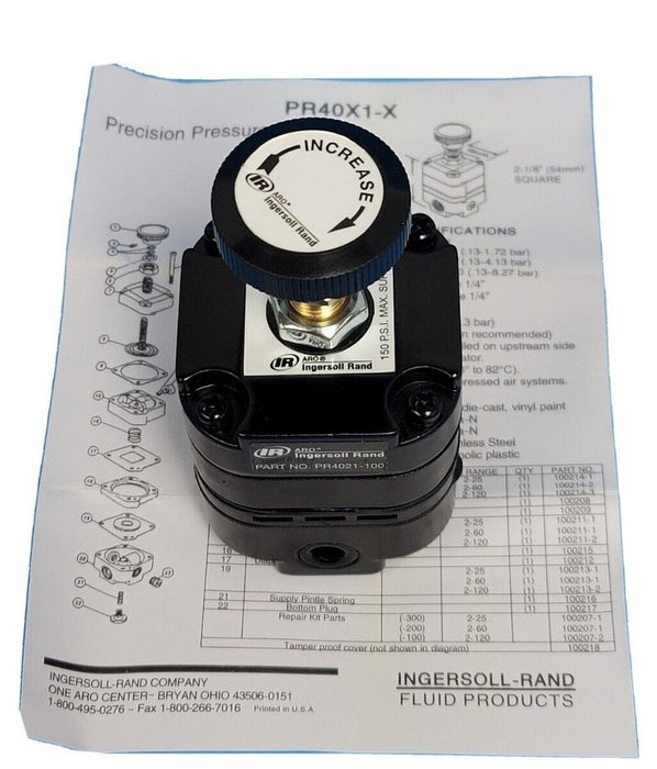 NEW ARO INGERSOLL RAND PR4021-100 REGULATOR 1/4''NPT 2-120PSI PR4021100