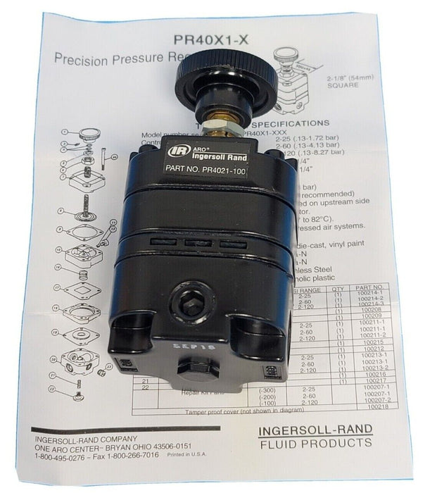NEW ARO INGERSOLL RAND PR4021-100 REGULATOR 1/4''NPT 2-120PSI PR4021100