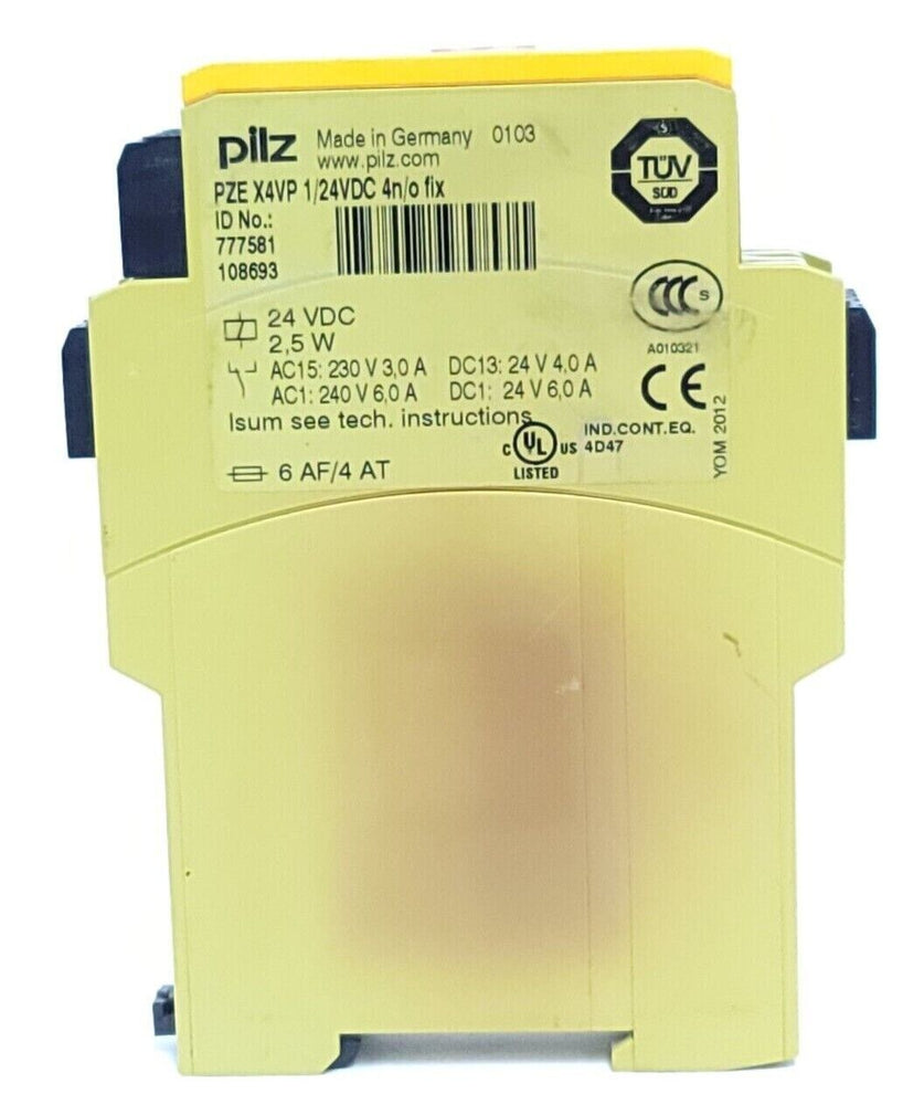 PILZ PZE X4VP 1/24VDC 4n/o fix SAFETY RELAY 777581 PZEX4VP