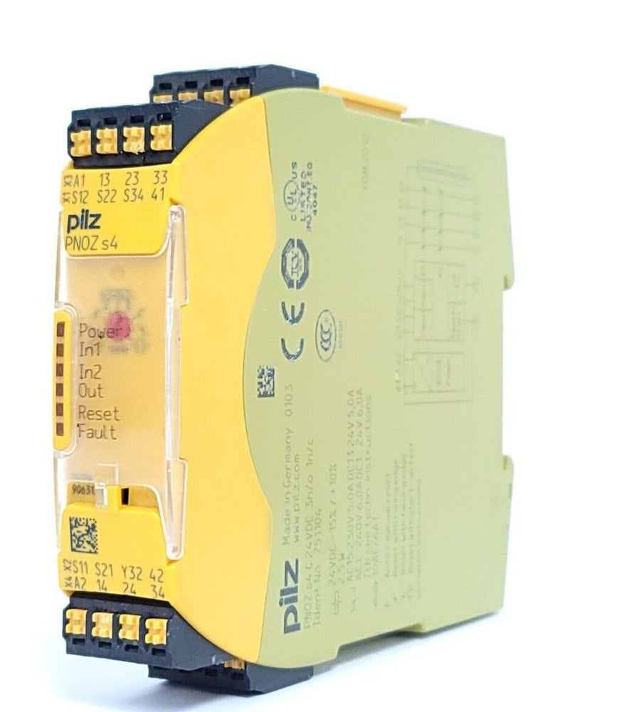 PILZ PNOZ S4 C 24VDC 3n/o 1n/c STANDALONE SAFETY RELAY 751104 PNOZS4C