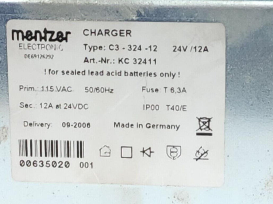 NEW MENTZER ELECTRONIC C3-324-12 / C332412 CHARGER 24V/12A KC 32411