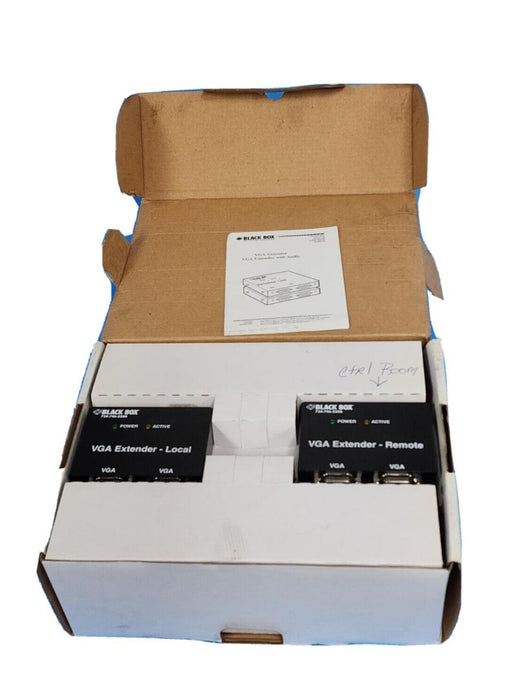 NEW BLACK BOX AC555A-R2 / AC555AR2 VGA EXTENDER KIT W/ AUDIO