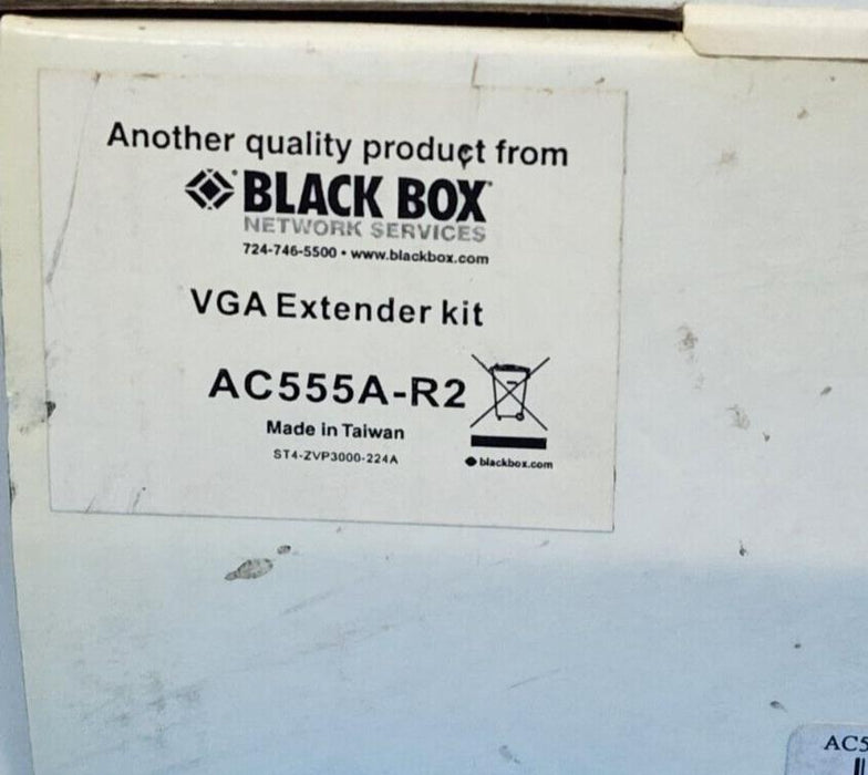 NEW BLACK BOX AC555A-R2 / AC555AR2 VGA EXTENDER KIT W/ AUDIO