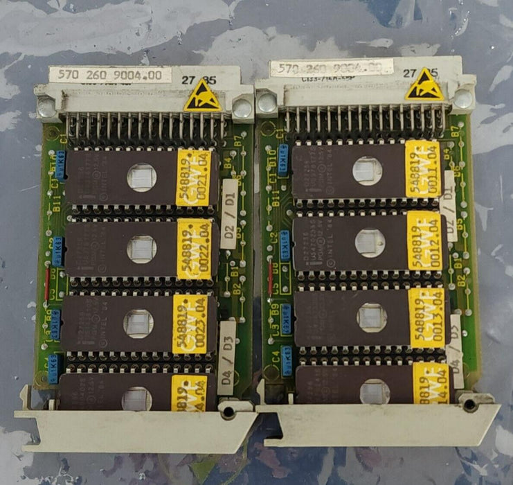 LOT OF 2 SIEMENS 570-260-9004.00 / 570260900400 SINUMERIK 4-PORT MEMORY MODULES
