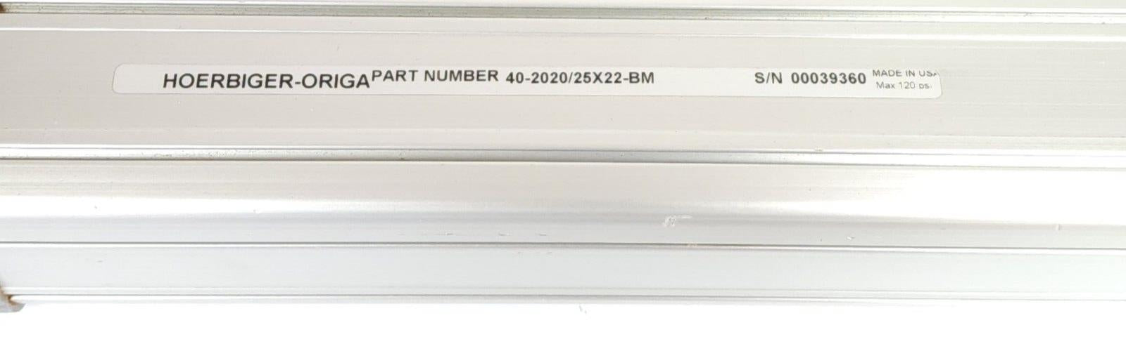 NEW PARKER HOERBIGER-ORIGA 40-2020/25X22-BM / 40202025X22BM PNEUMATIC CYLINDER
