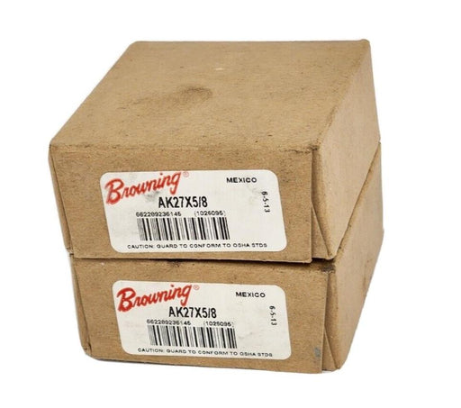 LOT OF 2 NIB BROWNING AK27X5/8 SHEAVE CAST IRON 5/8IN BORE 1 GROOVE