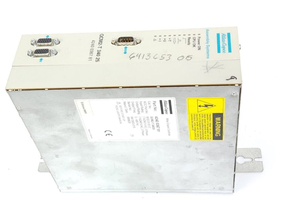 ATLAS COPCO 4240 0367 81 / 4240036781 SERVO DRIVE EDITION: 0017 QCM2-T 340 25