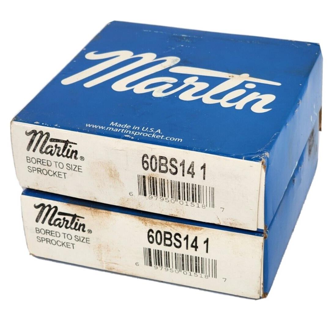 LOT OF 2 NIB MARTIN 60BS14 1 SPROCKETS 14T, 3/4INCH W/B HUB BORE TO SIZE 60BS141