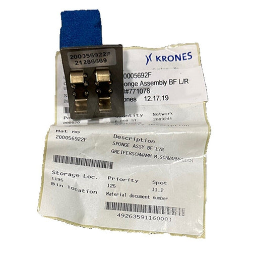NEW KRONES 200056922F SPONGE ASSEMBLY BF L/R 21266669