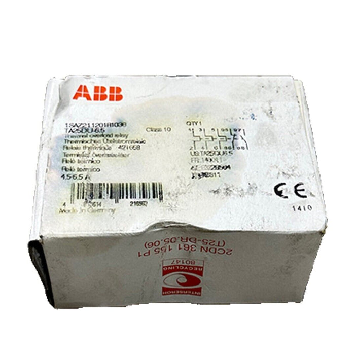 NEW ABB TA25DU-6.5 / TA25DU65 THERMAL OVERLOAD RELAY CLASS 10 1SAZ211201R1038
