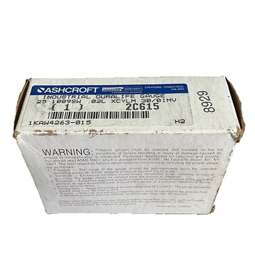 NEW ASHCROFT 2C615 INDUSTRIAL DURALIFE GAUGE 25 1009SW 02L XCYLM 30/0IMV
