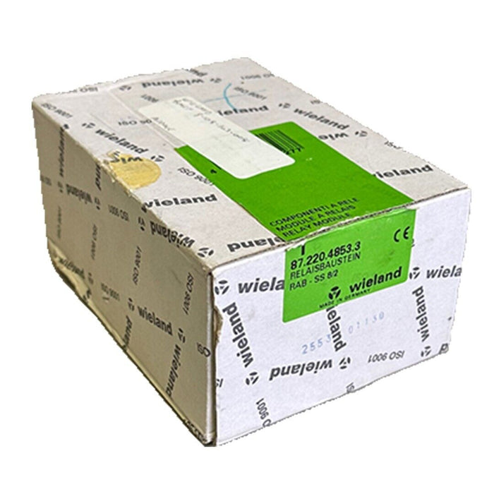 NEW WIELAND 87.220.4853.3 / 8722048533 RELAY MODULE RAB - SS 8/2 24VDC