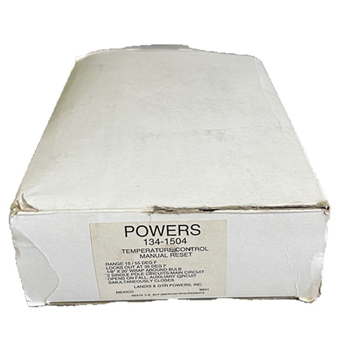 NEW POWERS 134-1504 / 1341504 TEMPERATURE CONTROL MANUAL RESET 15/55 DEG F