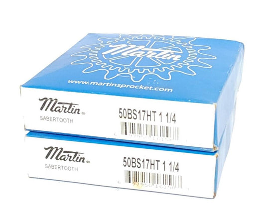 LOT OF 2 NIB MARTIN 50BS17HT 1 1/4 SABERTOOTH SPROCKETS 50BS17HT114