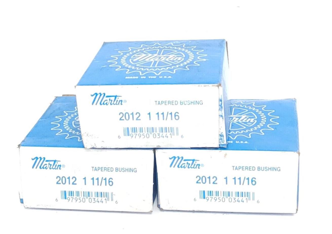 LOT OF 3 NIB MARTIN 2012 1 11/16 TAPER LOCK BUSHINGS