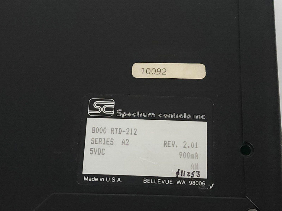 SPECTRUM CONTROLS 8000-RTD-212 INPUT MODULE ANALOG RTD 12POINT 8000RTD212