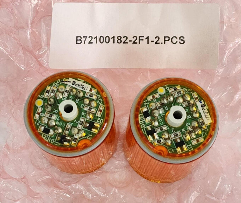 LOT OF 2 NEW PATLITE B72100182-2F1 AMBER LED MODULES FOR MP/MPS SERIES