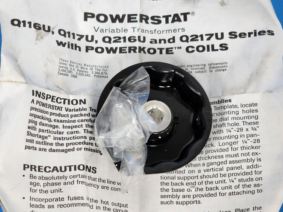NEW SUPERIOR ELECTRIC Q117U POWERSTAT VARIABLE TRANSFORMER 1.6kVA 13A MAX