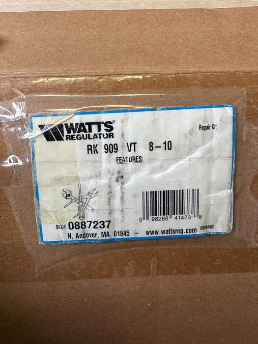 NIB WATTS RK-909-VT 8-10" RELIEF VALVE REPAIR KIT 0887237 (INCOMPLETE)