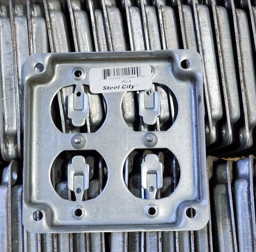 LOT OF 38 NEW STEEL CITY RS 8 STEEL 2-GANG DUPLEX OUTLET/RECEPTACLE COVER, 1/2"
